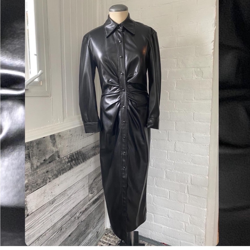 ZARA faux leather dress